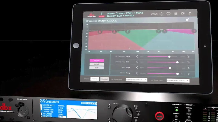 dbx DriveRack VENU360 Custom Speaker and Amplifier Setup