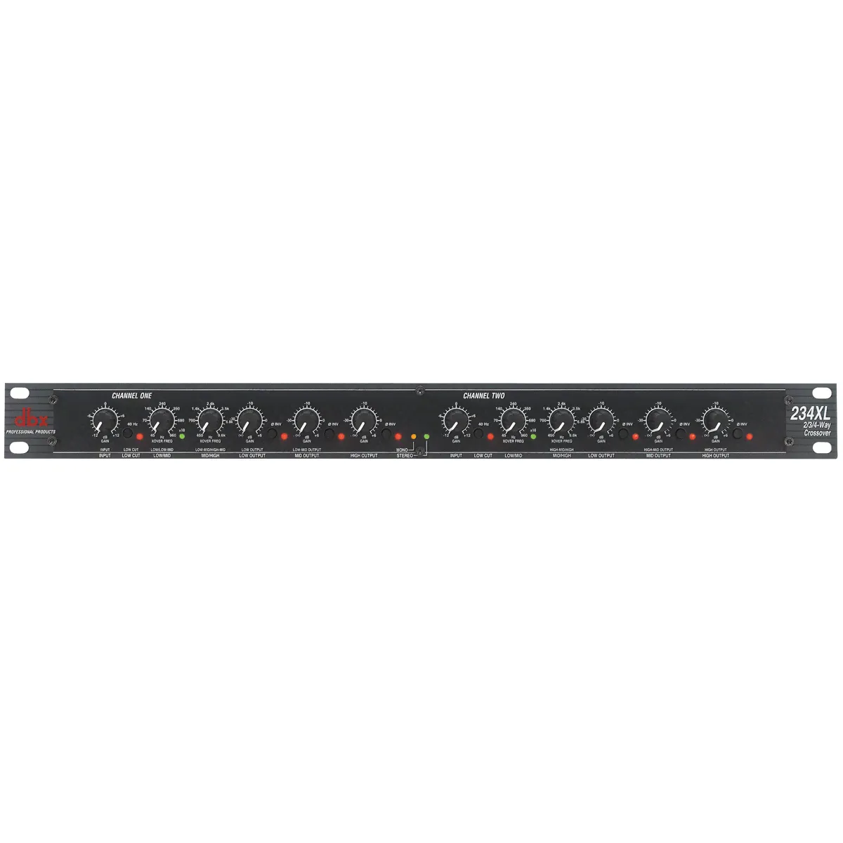 DBX 234XL кроссовер (3 стерео / 4 моно), разъемы XLR-0