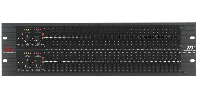DBX 2231-EU - двухканальный 1/3 октавный графическ-0