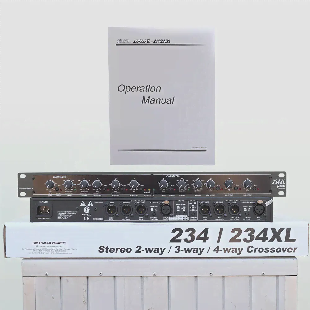 🛍 Профессиональное звуковое периферийное оборудование DBX 234XL 234, стерео, 23 каналов, моно, 4-сторонний электронный кроссовер-3