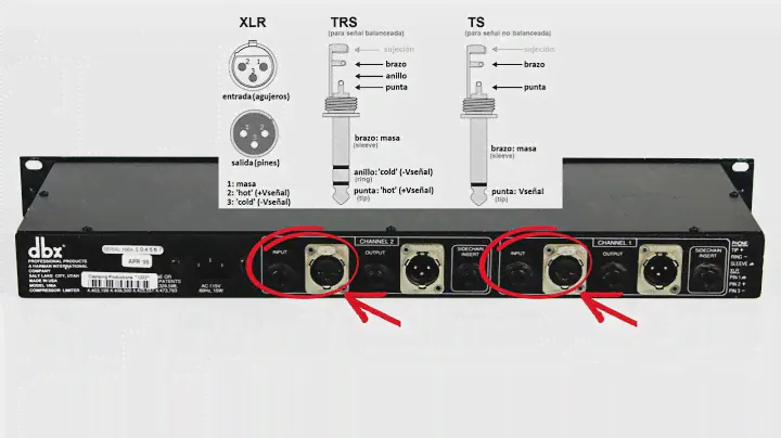 dbx 166A Conexiones